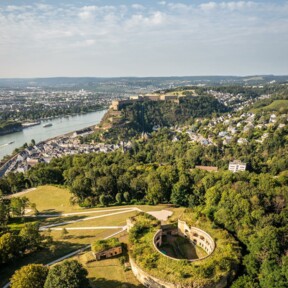 Luftaufnahme Fort Asterstein und Festung Ehrenbreitstein © 