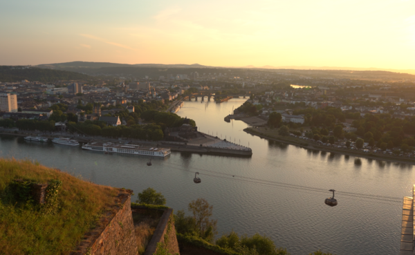 Aussicht von der Festung Ehrenbreitstein über Koblenz ©PlusPunktFilm