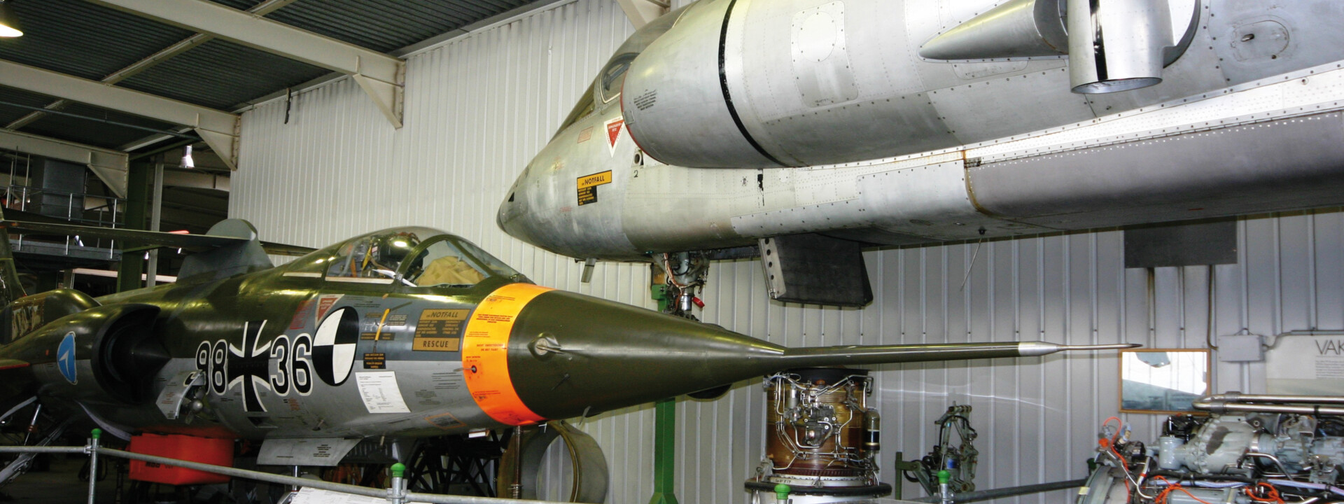 Alte Kampfjets in der Wehrtechnische Studiensammlung in Koblenz ©Wehrtechnische Studiensammlung, Rolf Wirtgen