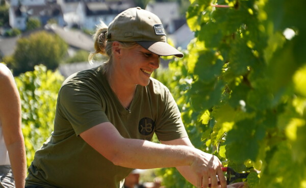 Kira Blinn werkt in de wijngaard © Kira Blinn Kira Blinn werkt in de wijngaard © Kira Blinn