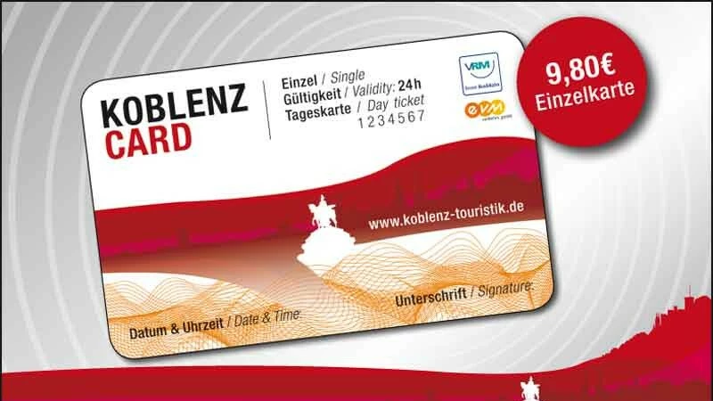 KoblenzCard mit Einzelheiten zur Gültigkeit und Preis
