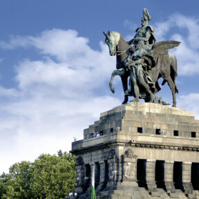 Das Kaiser-Wilhelm-Denkmal am Deutschen Eck © Koblenz-Touristik GmbH, Gauls