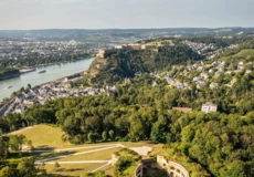Luftaufnahme Fort Asterstein und Festung Ehrenbreitstein