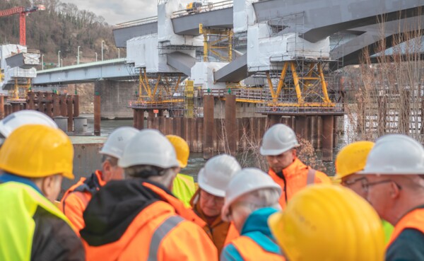 Baustellenf&uuml;hrung Pfaffendorfer Br&uuml;cke &copy; Koblenz-Touristik. Johannes Bruchhof
