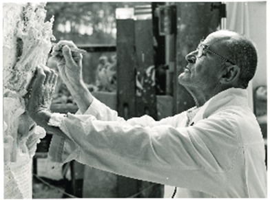 Jürgen Weber beim kreieren seines Kunstwerkes  © Koblenz-Touristik GmbH, Jutta Brüdern