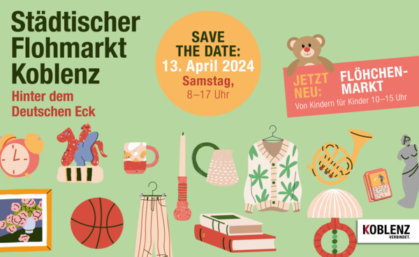 Plakat des städtischen Flohmarkt Koblenz 2024  ©Koblenz-Touristik GmbH
