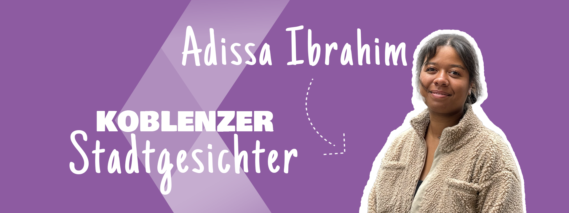 Stad tegenover Adissa Ibrahim © Koblenz-Touristik, Leon Werner Portret van Adissa Ibrahim © Koblenz-Touristik, Leon Werner