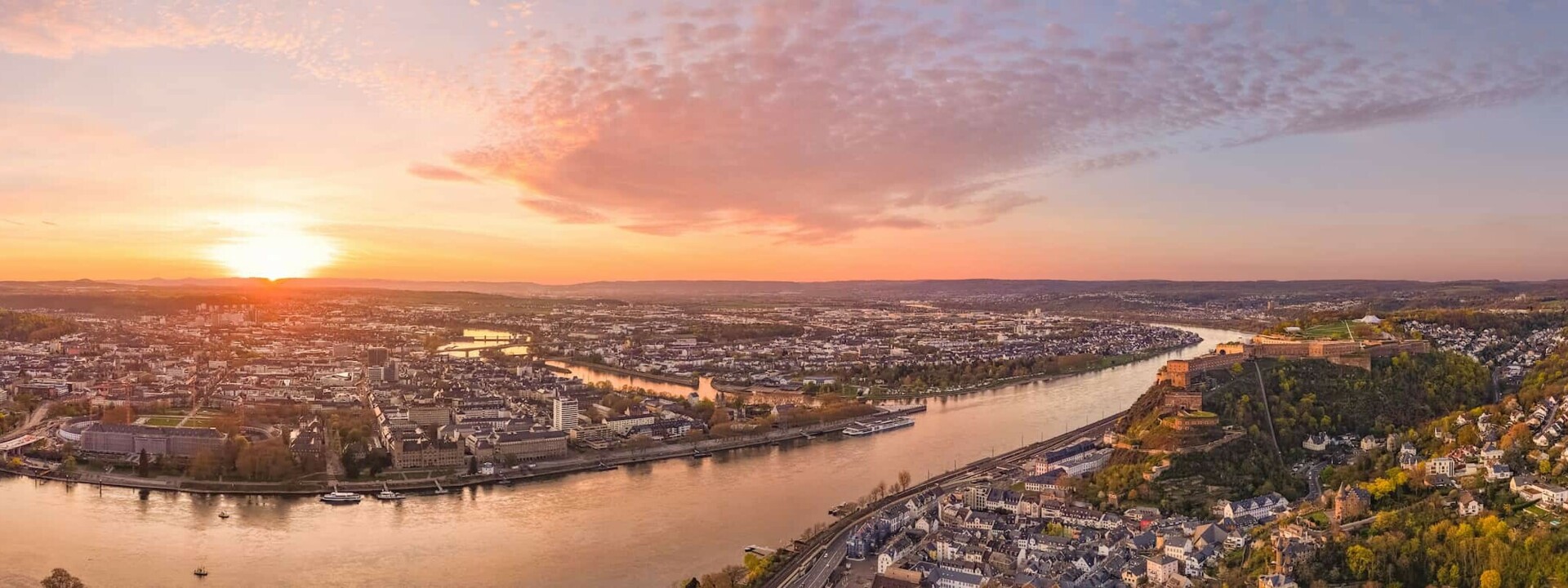 Luftbildaufnahme Koblenz im Frühling 2026 © Koblenz-Touristik GmbH, Johannes Bruchhof Luftbildaufnahme Koblenz im Frühling 2026 © Koblenz-Touristik GmbH, Johannes Bruchhof
