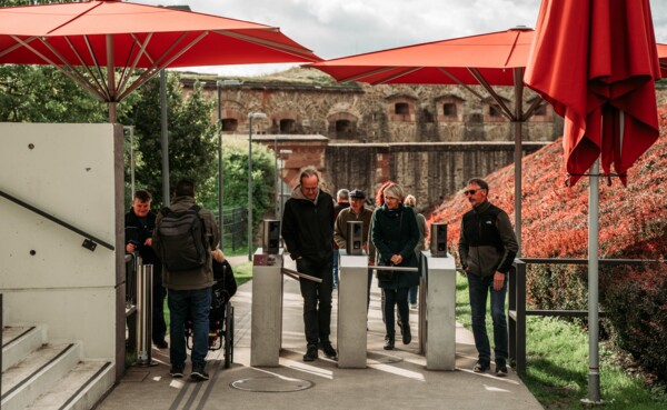 Turnstyles at the entrance to Ehrenbreitstein Fortress © ©Janko.Media