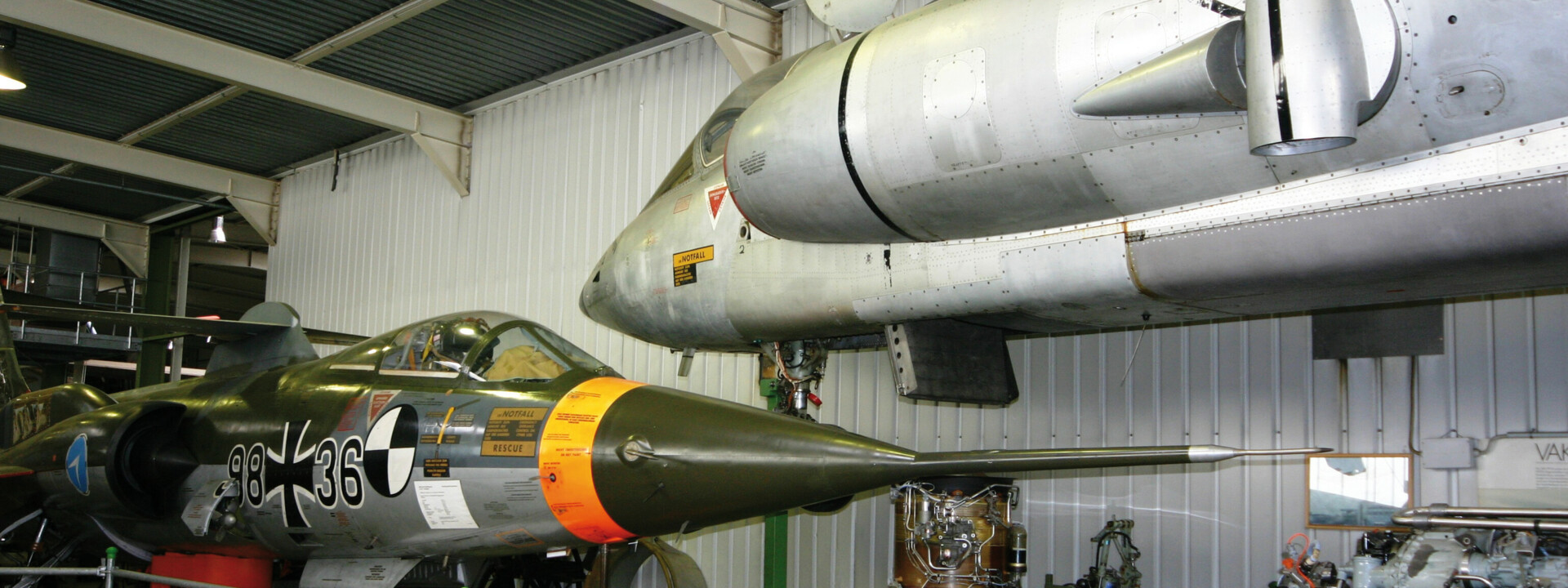 Alte Kampfjets in der Wehrtechnische Studiensammlung in Koblenz ©Wehrtechnische Studiensammlung, Rolf Wirtgen Alte Kampfjets in der Wehrtechnische Studiensammlung in Koblenz ©Wehrtechnische Studiensammlung, Rolf Wirtgen
